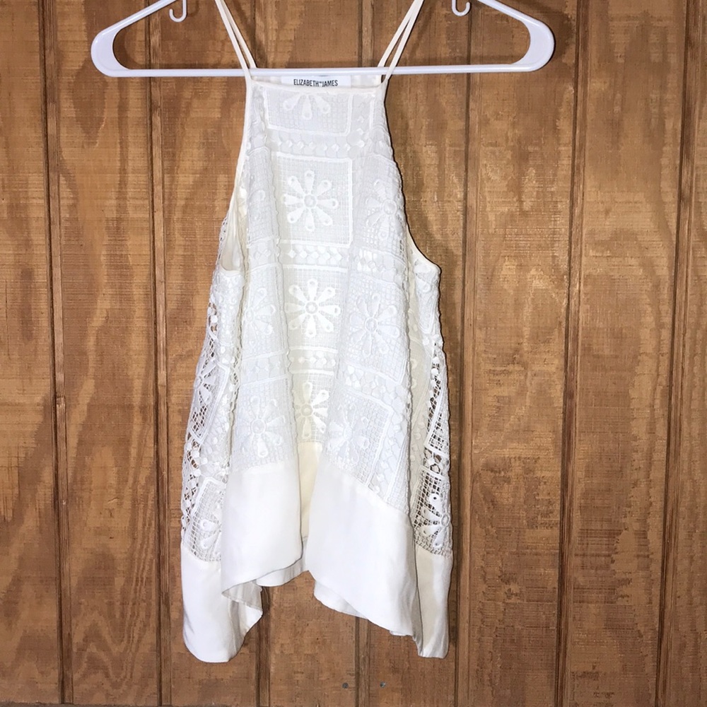 Elizabeth and James White Halter Top